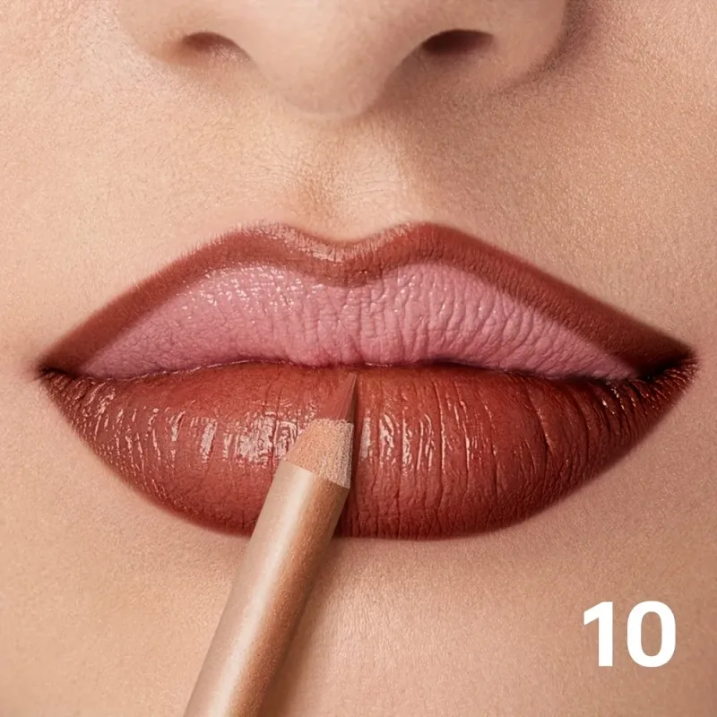 Lápis delineador labial fosco nude de longa duração à prova d'água à prova de manchas contorno preciso fórmula cremosa suave — image 29