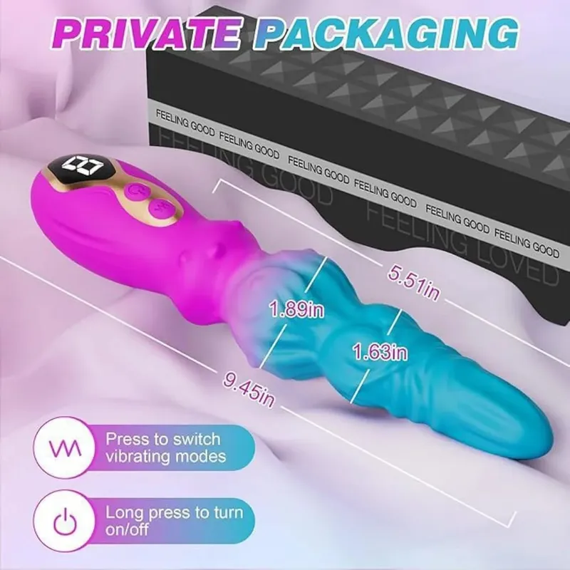 Penetration Vagina G Spot Dildo Vibrator for Women Vibrating Clitoris Stimulator Female Gradient Color Vibrator Adult Sex Toys