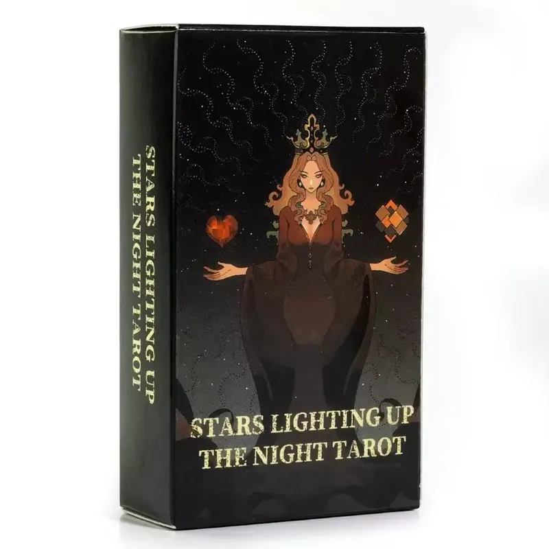 Estrelas iluminando a noite cartas oracle a 78 cartas de tarô edição de adivinhação baralho de adivinhação borad jogando jogos baralhos de tarô