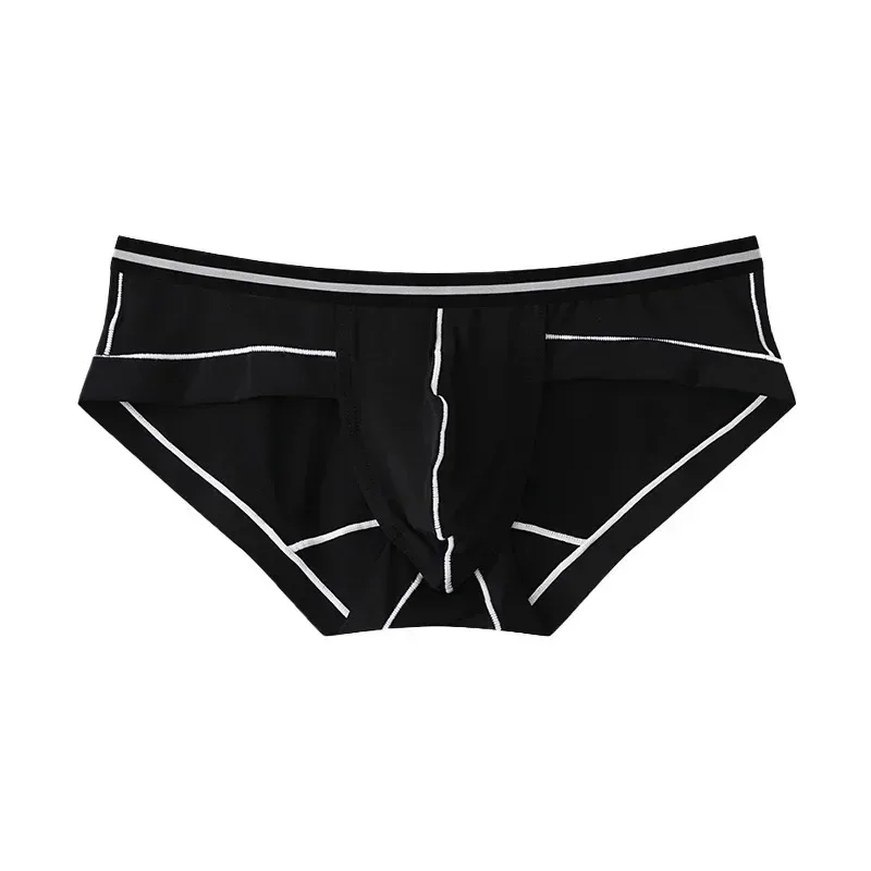 Ice Silk Briefs Seamless Panties Men Bulge Pouch Underwear Male Breathable Underpants Man Sexy U Convex Pouch Bikini Lingerie — image 3
