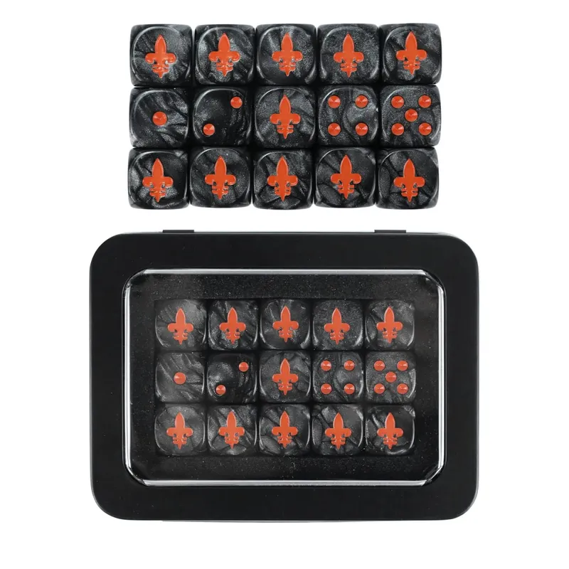 15PCS 16mm/0,63inch D6 Wargaming sada kostek pro stolní miniatury hry Sledování poškození armádní frakce žetony kostek — image 14