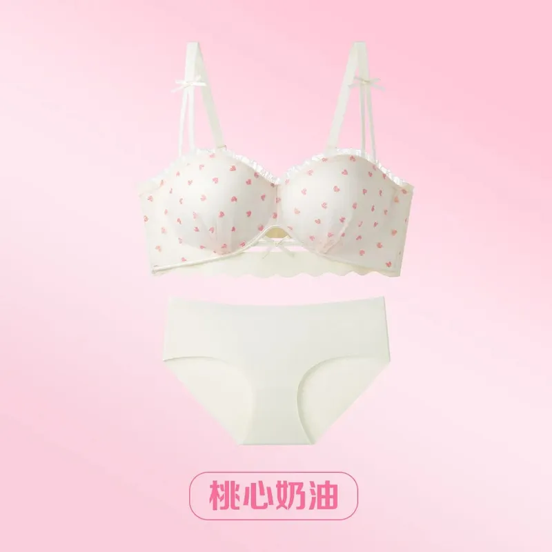ผู้หญิง 2026 ใหม่ Pure Desire ลูกไม้ฝรั่งเศสครึ่งถ้วย Bra หน้าอกขนาดเล็ก Push Up Anti Sag Comfort สวมใส่ทุกวันสุภาพสตรีชุดชั้นใน Brassiere — image 10