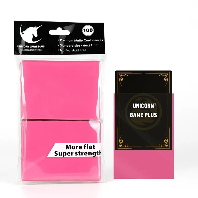 100pcs 2.5 "x3.5" 프리미엄 트레이딩 카드 슬리브 66x91mm MTG Magic Gathering Lorcana 게임 카드 용 표준 크기 보드 게임 카드