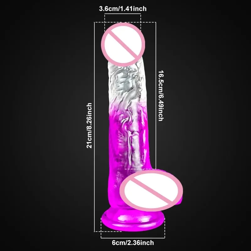 4 Sizes Transparent Soft Jelly Dildo Realistic Fake Dick Penis Sucker Butt Plug Sex Toys for Woman Men Vagina Anal Sex Toys — image 18