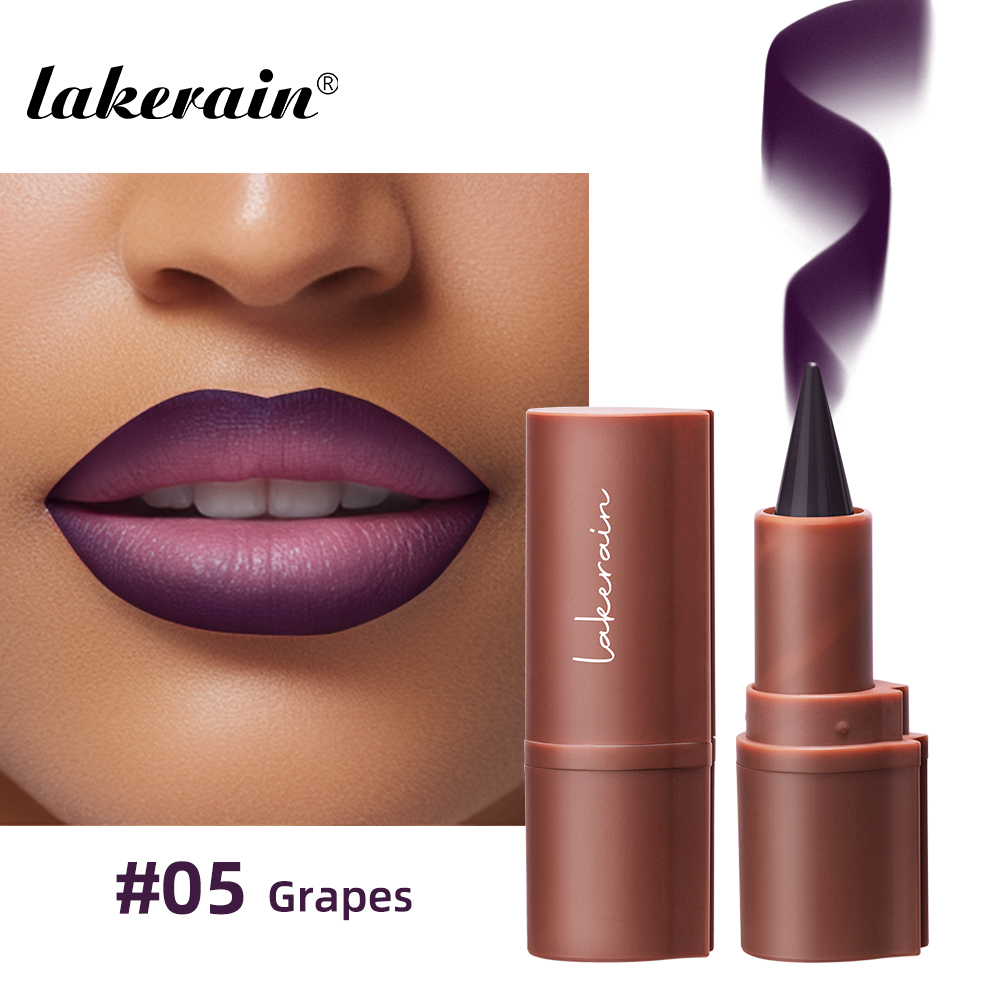 Lakerain Lip Liner Matte Zwart Bruin Fluwelen Lippenstift Waterdicht Niet Kleverig Contouring Tint Lipliner Crayon Lip Makeup