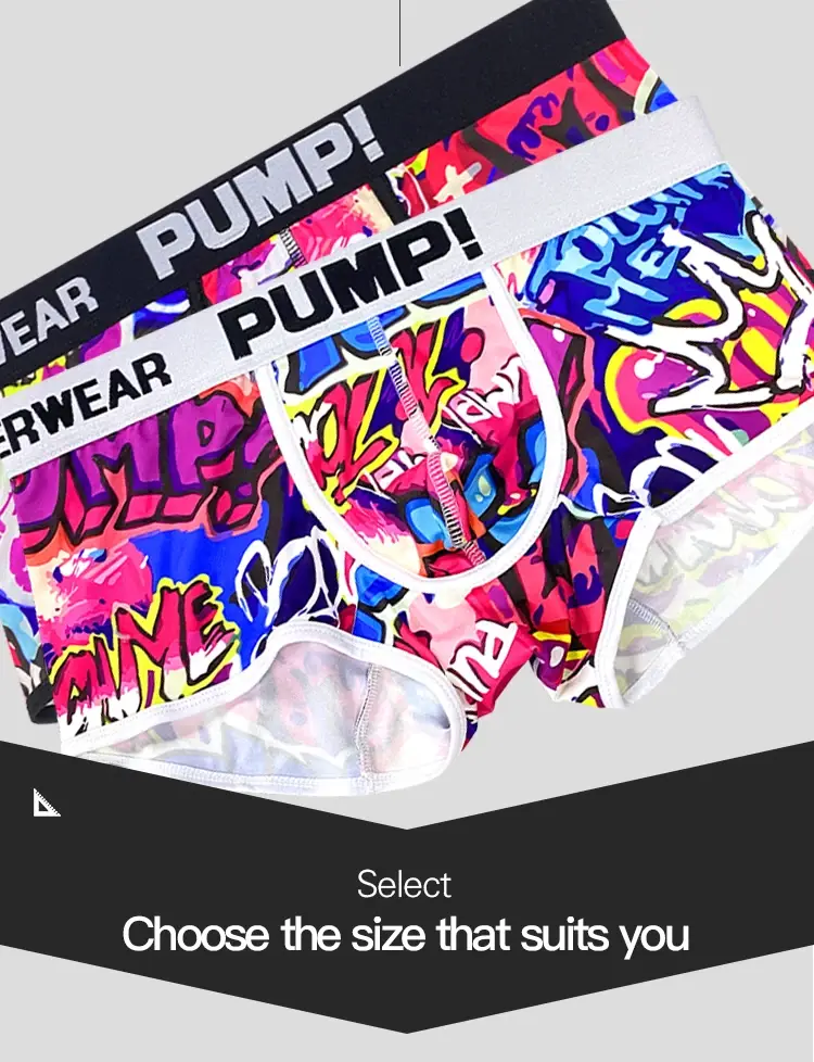 1 Chiếc Nam Cotton Nylon Pha Quần Sịp Boxer Toàn Graffiti In Rộng Dây Thắt Lưng Co Giãn Không Bó Sát Thời Trang thể Thao Quần Lót — image 16