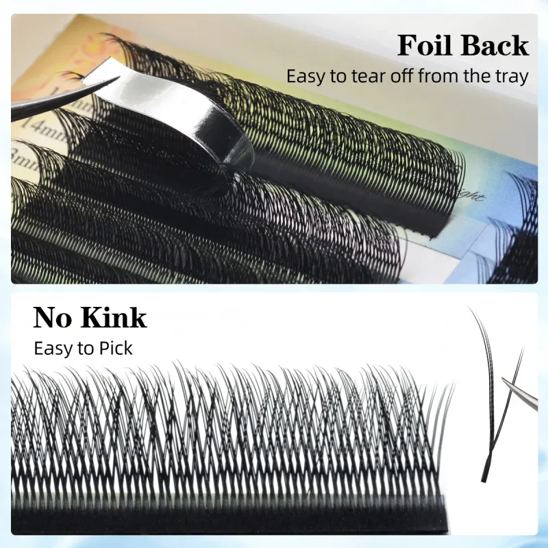 Lashonly Fox YY Faux Mink Eyelash Extensions 16 Lines Μαλακό φυσικό Premium Επίπεδο Διχτυωτό Διχτυωτό Βλεφαρίδες Cross Flying YY Lashes for Fox Eye — image 5