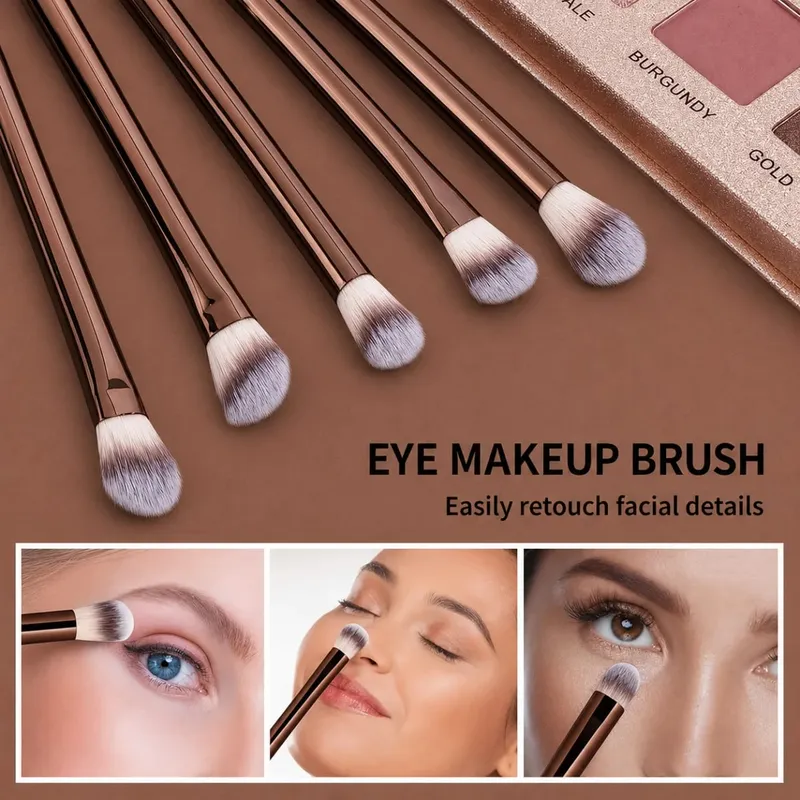15Pcs Professional Makeup Brush Set Soft Synthetic Hair Foundation Powder Blending Eye Brushes With Leather Bag Beauty Cosmetic — image 3