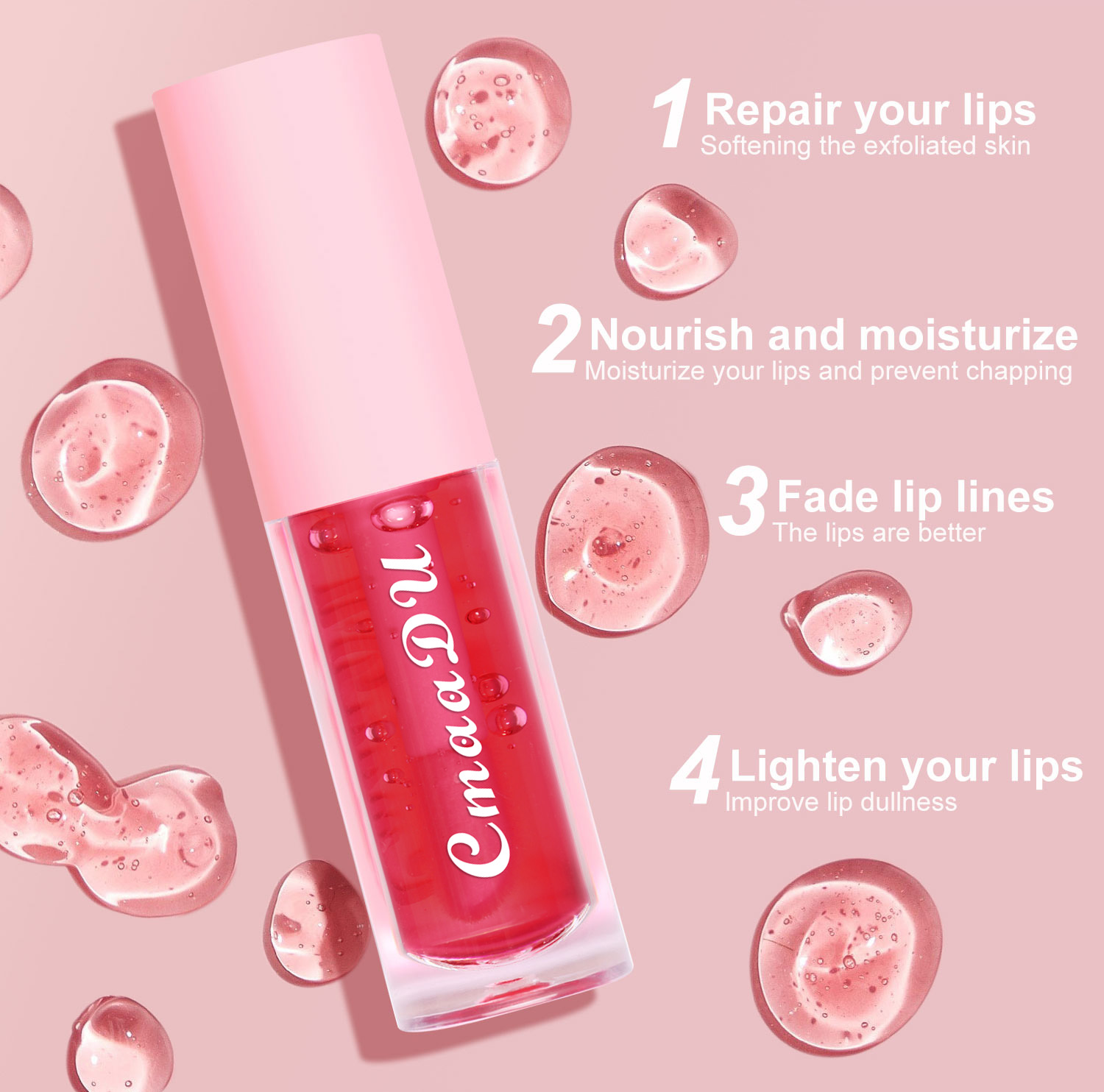6 brilho labial que muda de cor, aroma frutado, hidratante e de longa duração, hidratação suave, tonalidade labial ativada por temperatura — image 5