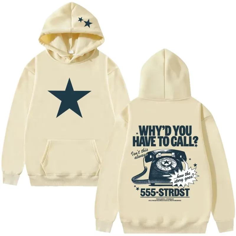 Freya Skye Hoodie Vintage Cartoon Print Hoodies Women Men Casual Long Sleeve Hooded Sweatshirts High Street Y2K Streetwear — image 8