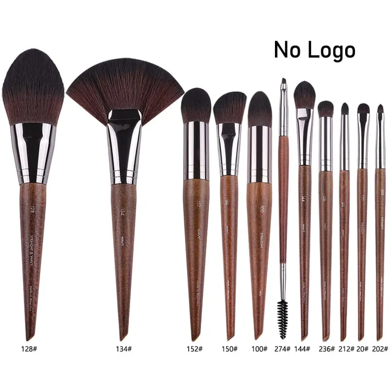 Přírodní dřevo štětce na líčení očí celá sada Pro Crease Eyeshadow Make up kit rozmazání zvýrazňovač obočí Štětec na řasy praktický — image 16