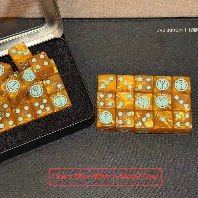 15PCS 16mm/0,63inch D6 Wargaming sada kostek pro stolní miniatury hry Sledování poškození armádní frakce žetony kostek — image 25