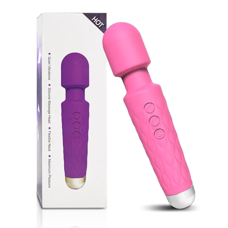 Penggetar Kuat Tongkat Ajaib Wanita USB Boleh Dicas semula Alat Urut Kalis Air Klitoris G-Spot Vibrator Mainan Seks Sesuai untuk Dewasa — image 12