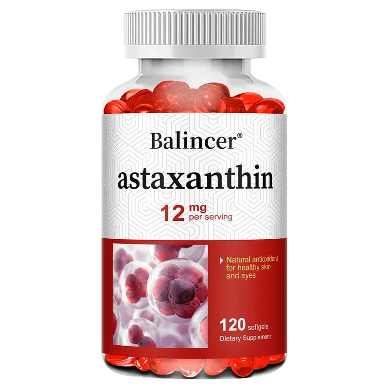 Astaxanthine - Ondersteunt de gezondheid van de ooghuid Antioxidant Geschikt voor dieetondersteuning van gewrichten Hersenimmuunsysteem en hart