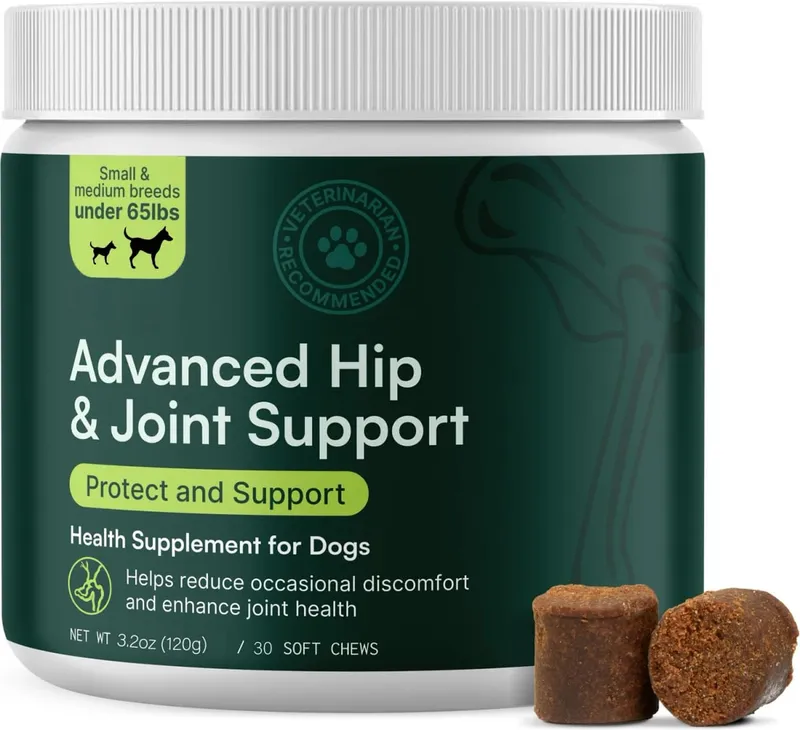 Suplemen Pinggul dan Sendi Anjing Tingkat Lanjut untuk Anjing Ras Kecil & Menengah - Glucosamine Chondroitin Omega 3 MSM Green Lipped Mussel — image 2