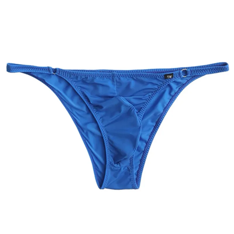Men's Half-covered Butt Briefs Bulge Pouch Comfortable Underwear Gay Lingerie Sexy U Convex Belt Loop Low Waist Underwear
