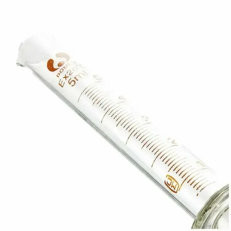Cylindre de mesure gradué en verre, 1 pièce, 5ml, 10ml, 25ml, 50ml, 100ml, 250ml, 500ml, pour fourniture de laboratoire/cuisine