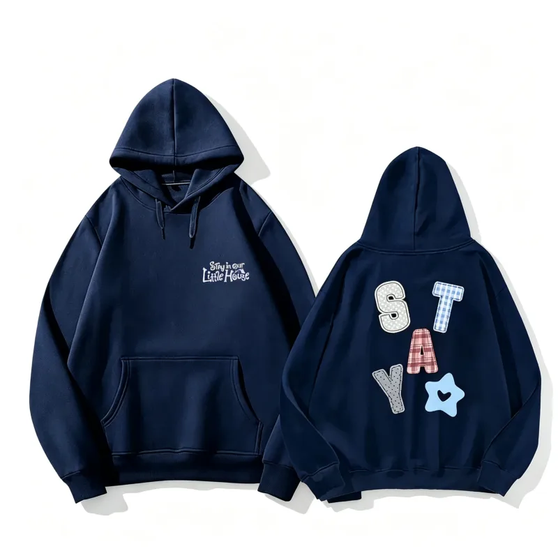 Hoodies STAY In Our Little House Zipper Hoodie Kpop Fashion Star Same Letter Print Sweatshirt High Quality Cotton Thick T Shirt — image 2