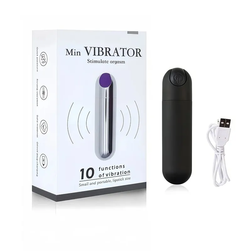 Carga usb 10 velocidades mini vibrador bala recarregável sem fio vibratório anal plug clitoriano estimulador brinquedos sexuais adultos para mulher