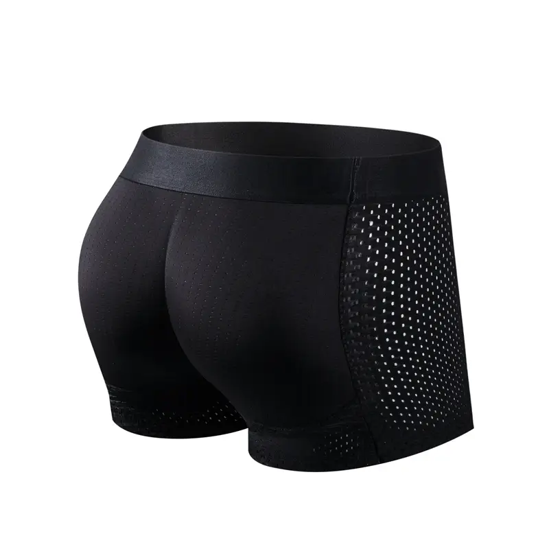 Nam Thân Tích Hợp Giả Mông Hông Nâng Tăng Cường Quần Short Quần Sịp Boxer Bộ Đồ Lót Định Quần Lót Nylon Thoáng Khí