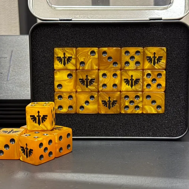 15PCS 16mm/0,63inch D6 Wargaming sada kostek pro stolní miniatury hry Sledování poškození armádní frakce žetony kostek — image 24