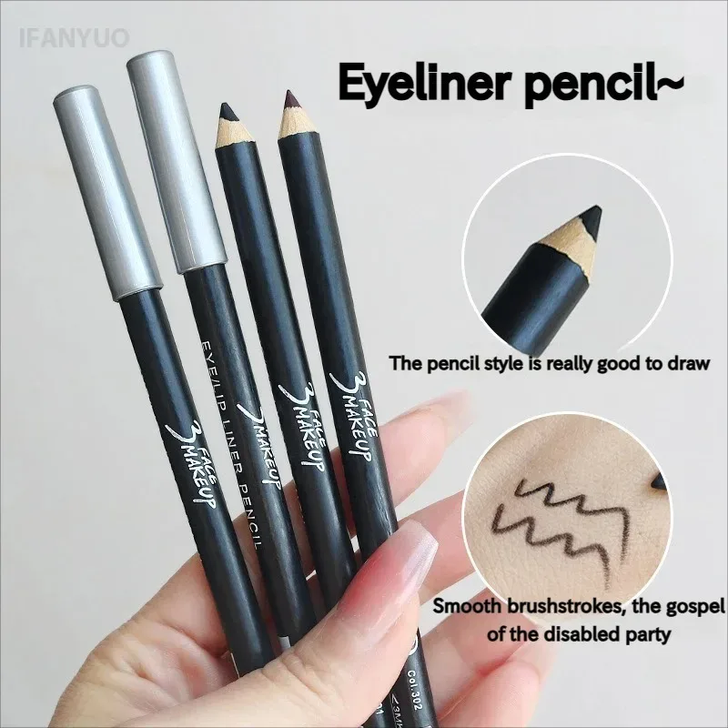 1/12Pc Waterproof Black Brown Eyeliner Pencils-Smudge-Proof Long-lasting Beginner-Friendly Smooth High Pigmented Punk Eye Makeup — image 4