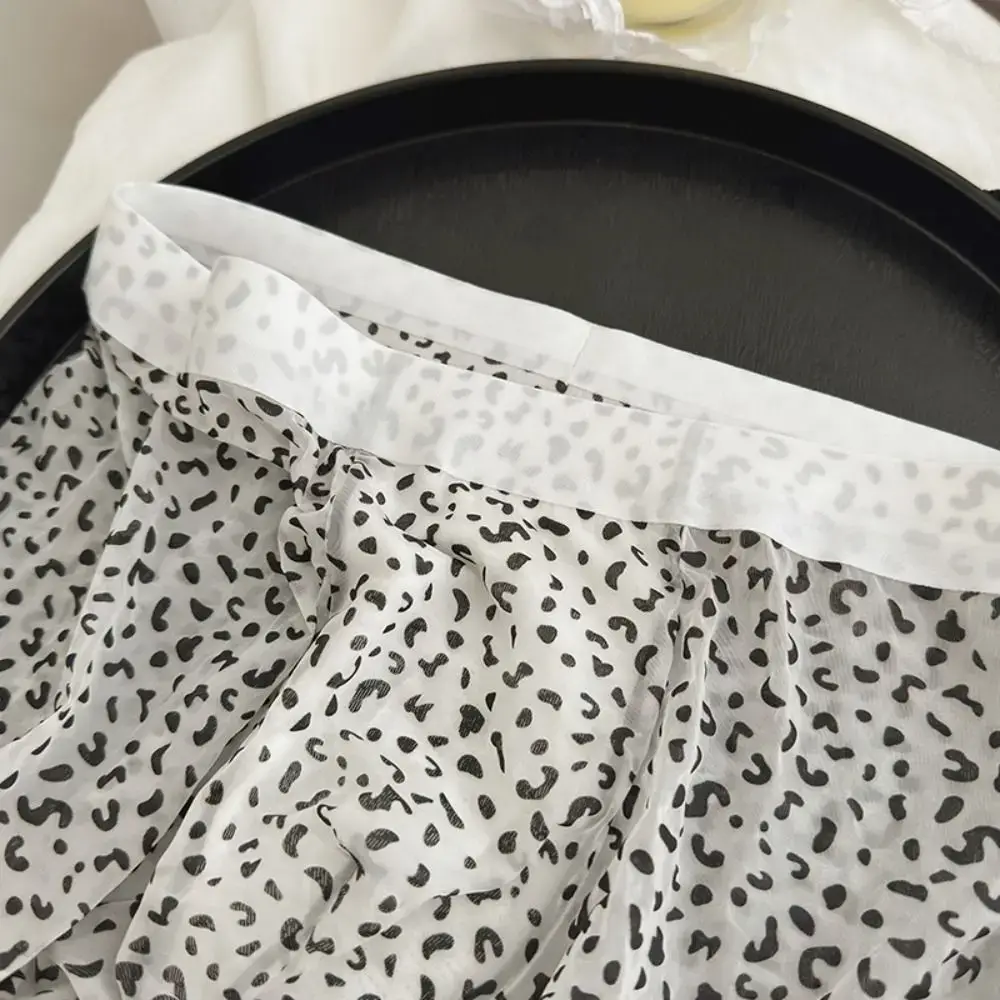 Modne cienkie bokserki z lodowego jedwabiu Prześwitujące paski Bokserki w panterkę Oddychające, bezszwowe, fajne w dotyku kalesony Codzienny — image 15