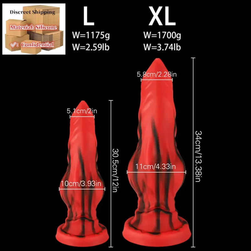 Huge Silicone Fantasy Animal Dildo Anal Plug Prostate Sex For Men Women Big Knot Dog Dildo Suction Cup Butt Plug Cock Sex Toys18