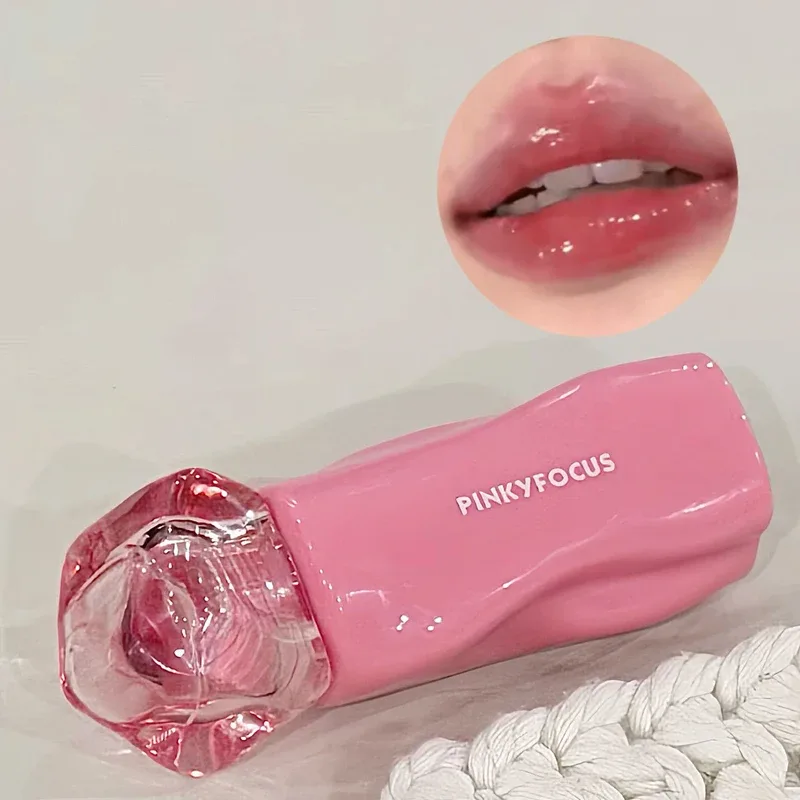 Pinkyfocus Lipstick Glossy Mirror Lip Gloss Ενυδατικό Ενυδατικό Ζουμερό Nude Lip Tint Κραγιόν μακράς διαρκείας καθημερινό φυσικό μακιγιάζ — image 14