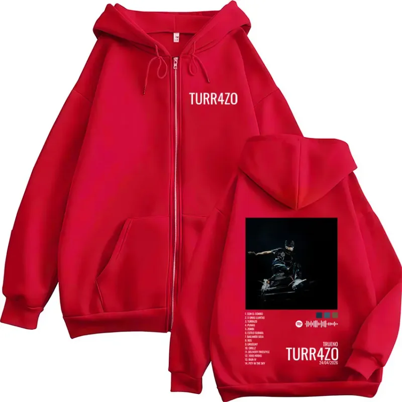 Rapper Trueno Turr4zo Album Graphic Print Zipper Hoodies Men Women Clothing Fashion Zip Up Fleece Hooded Sweatshirts Jacket Coat — image 9