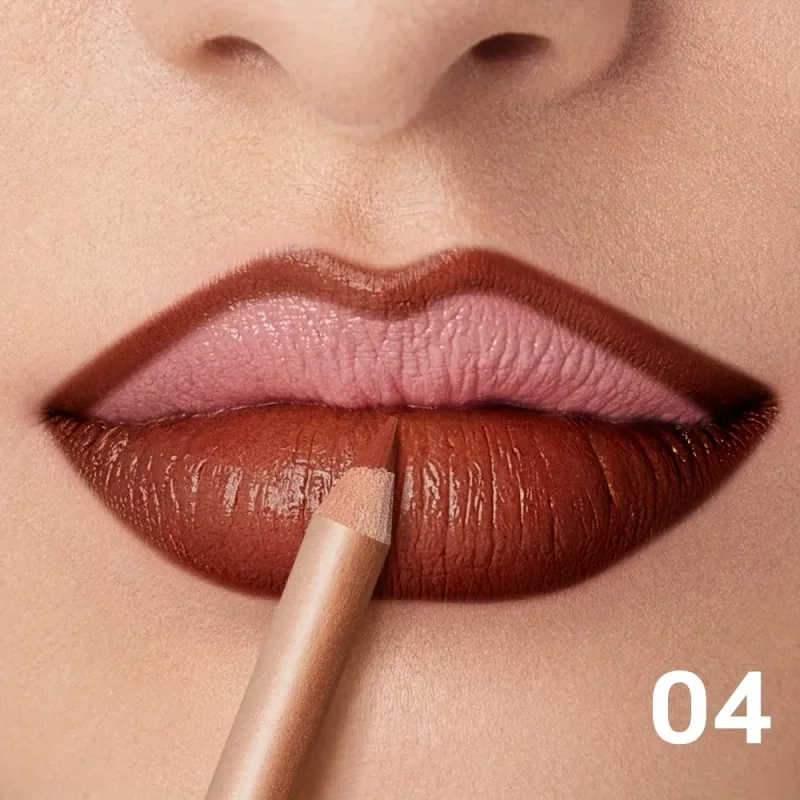 Lápis delineador labial fosco nude de longa duração à prova d'água à prova de manchas contorno preciso fórmula cremosa suave — image 16