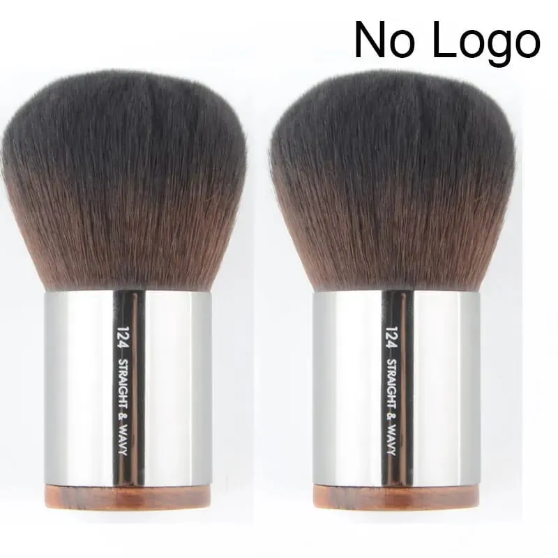 1 pieza #112 brocha de maquillaje de base plana en ángulo portátil cubierta de base de pulido de madera Natural brochas de maquillaje profesionales — image 10