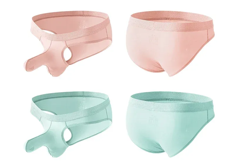 Cuecas masculinas de seda gelo verão transparente sem costura de secagem rápida homem respirável calcinha ultra-fina — image 21