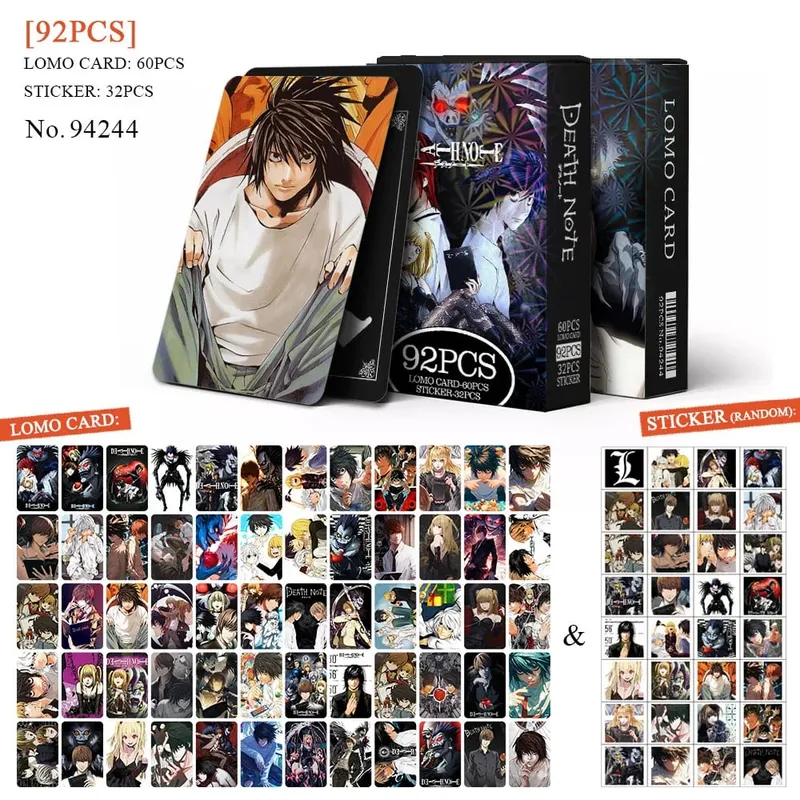 Tarjeta postal de Anime Attack on Titan‌ Lomo, juguete Haikyuu boticario diarios Honkai Star Rail, tarjetas de colección con pegatinas de regalo