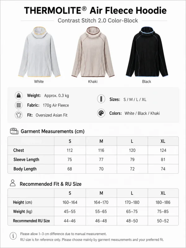 THERMOLITE® Men's Lightweight Air Fleece Hoodie Contrast Stitch Thermal Pullover Sweatshirt Quick Dry Outdoor Athletic Tech Top — image 25