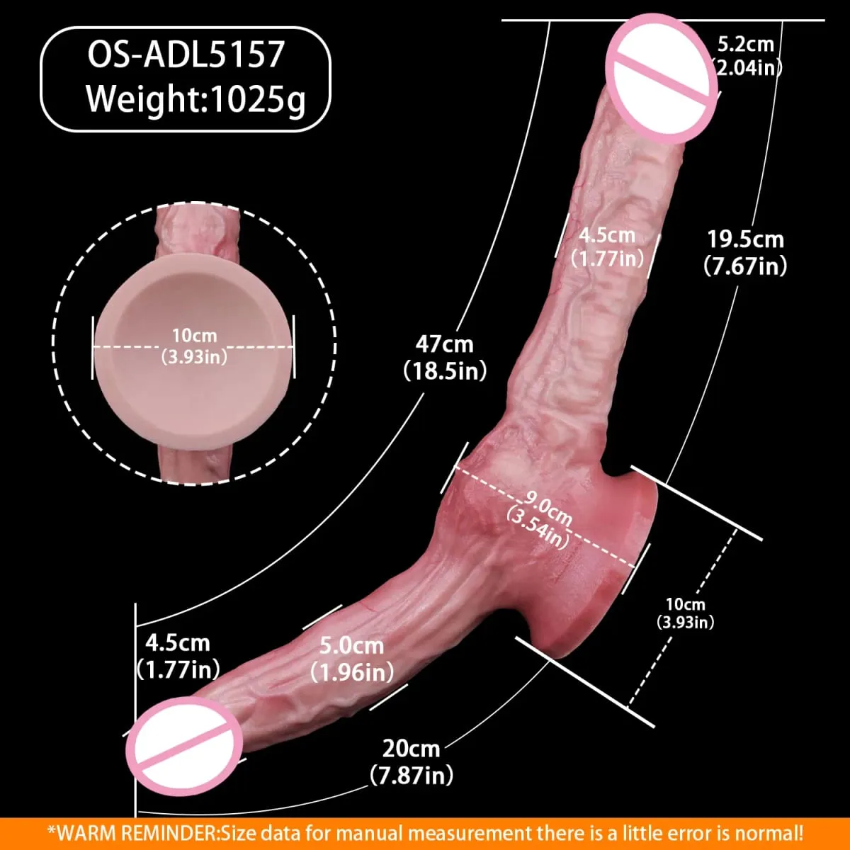 47cm Realistic Long Dildos Double Head Anal Vaginal Stimulator Sex Toy With Sucker For Lesbian Couples Gay Men Adult Tools