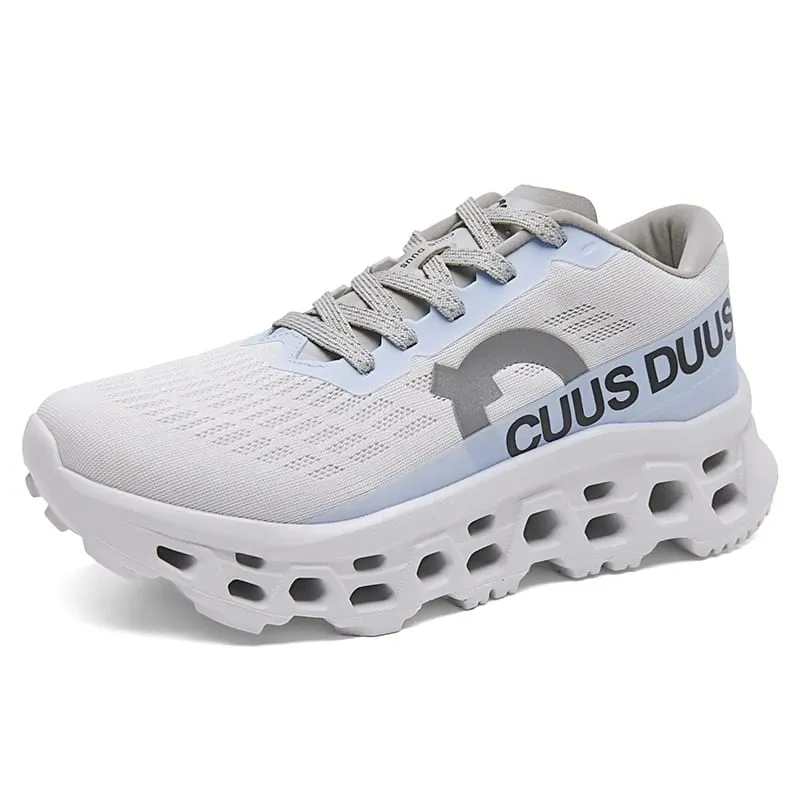 Men's running shoes hollow cushioning thick soled sneakers breathable mesh lightweight non-slip sneakers outdoor fitness shoes — image 11