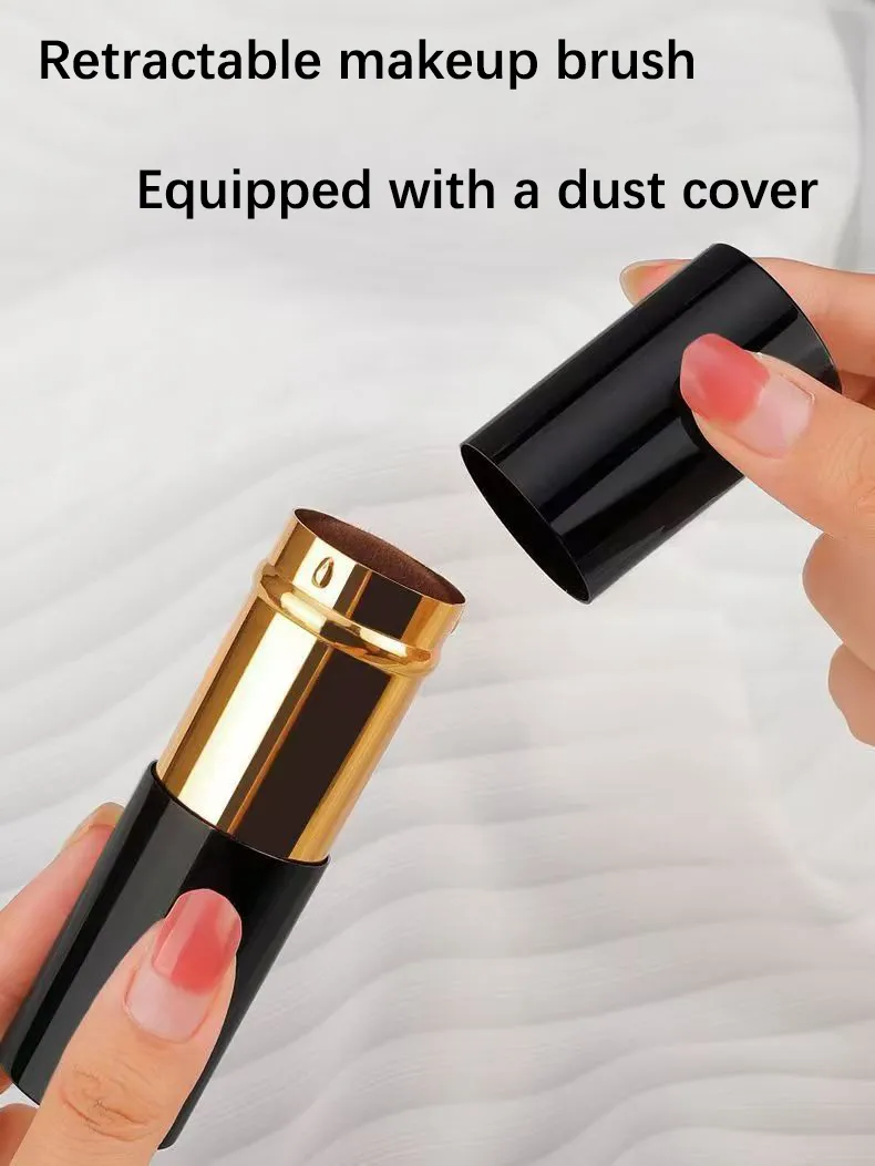 Set Kuas Rias Portabel Bepergian dengan Tas Penyimpanan Kuas Foundation Blush Kuas Kosmetik untuk Perlengkapan Kecantikan Dalam Perjalanan — image 3
