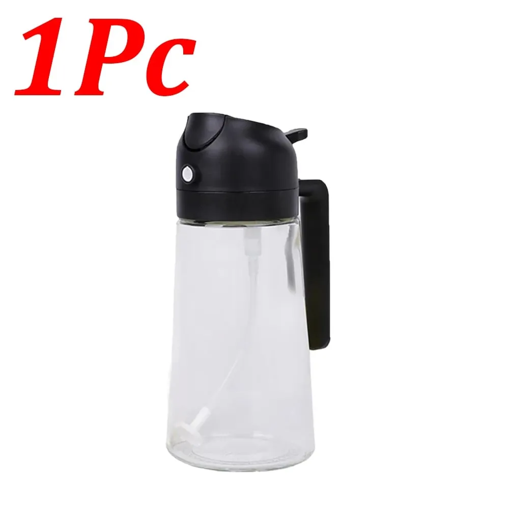 1-4Pcs 500ml 2in1 Oil Sprayer Plastic Cooking Olive Oil Sprayer Baking Oil Spray for Kitchen Air Fryer Baking Salad Grilling BBQ