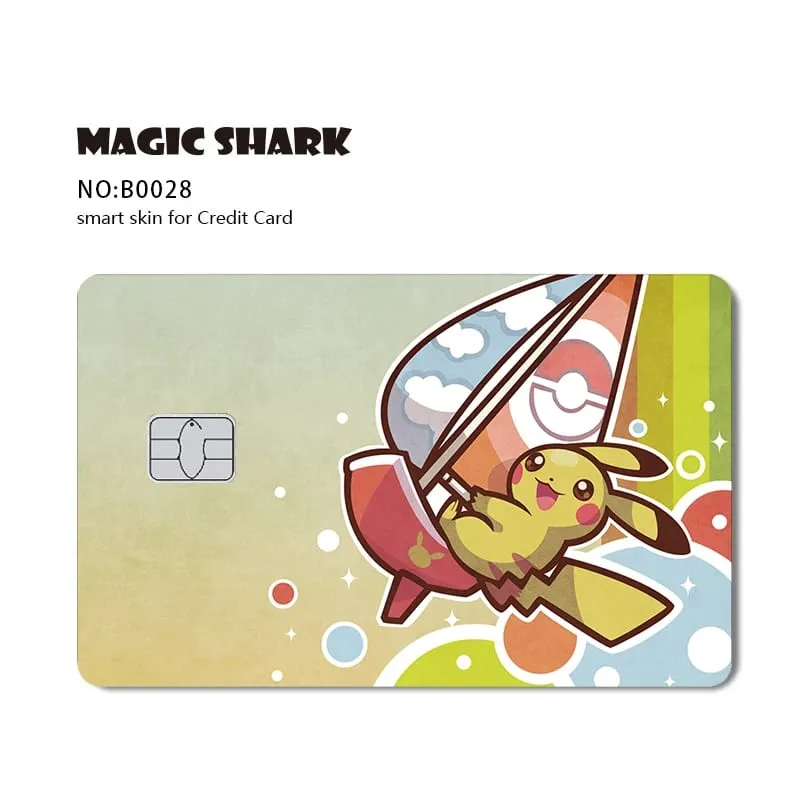 Maigc Shark Cute Pokemons Mewtwo Eevee Pikachu Gengar Sticker Film Cover for Debit Credit Card No Fade — image 19