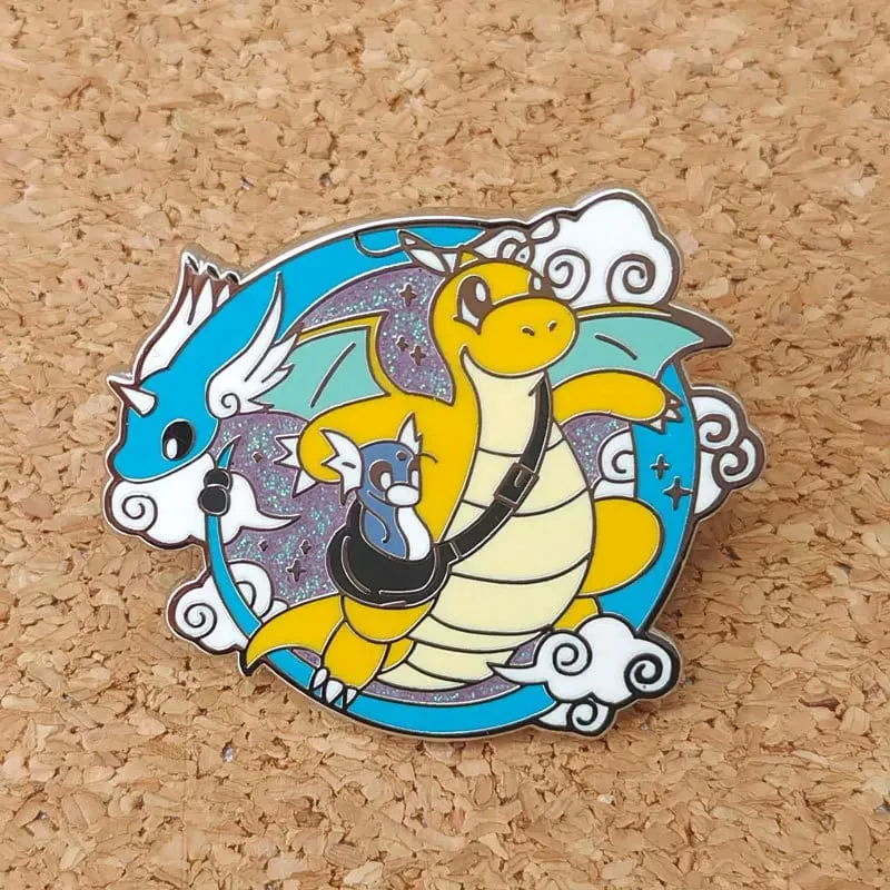 Pin Enamel Anime Pokemon Charmander Koleksi Bros Kartun Logam Dinosaurus Kawaii Ransel Tas Topi Kerah Lencana Kerah — image 1