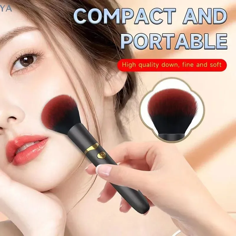 [MP]2-i-1 elektrisk foundationbørste Vibrationsmakeupbørste Multifunktion Blød Fluffy Bærbar Genopladelig Detail Makeup Værktøj