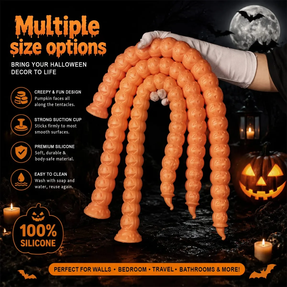 Long 55cm Butt Plug Pumpkin Dildo Deep Anal Whip Soft Anal Plug Adult Sex Toys Monster Dilator Dildo Anal Stimulator Sex Product — image 4