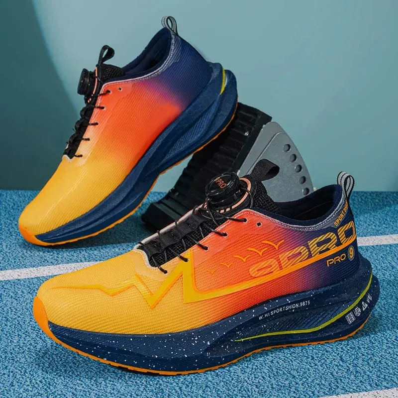 Men Running Shoes Carbon Board Marathon Speciality Race Sports Air Breathable Lightweight Women's Comfortable Athletic Sneakers — image 3