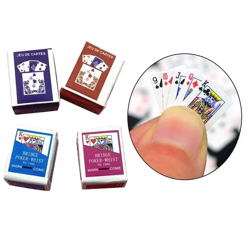 Legrační roztomilé mini hrací karty Pokerové hry Super malé karty Spoof Dárky Cestování Hračky Žert Rekvizity Miniaturní pokerová karta — image 6