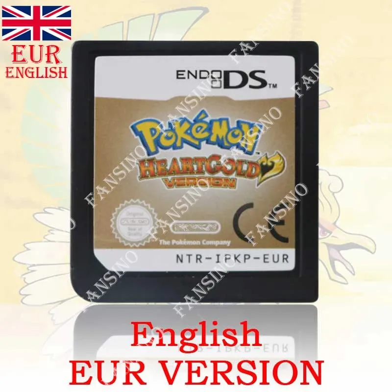 (미국 EUR AUS NOE ESP FRA ITA) 포켓몬 HeartGold SoulSilver 버전 고품질 정통 1:1 복제 DS 비디오 게임 카트리지 — image 8
