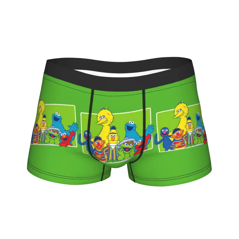 S-Sesams Straten Tango Elmo & Grover Ondergoed Mannen Shorts Slips Grappige Boxershorts Kwaliteit Douane Oversize Slipje
