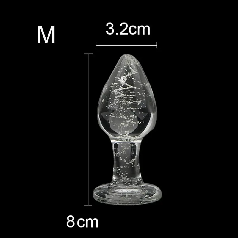 28-40 ミリメートル発光バットプラグガラスアナルビーズ女性のためのディルド女性オナホール大人のおもちゃ成人男性カップルゲームエロ製品 — image 8