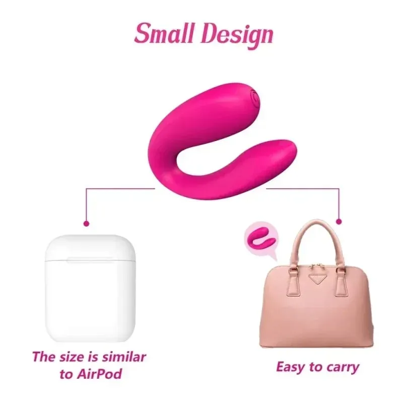 U-Form Klitorisstimulator Tragbarer weiblicher Vaginalvibrator G-Punkt-Massagegerät Kleiner leistungsstarker Kugelvibrator Tragbares Sexspielzeug