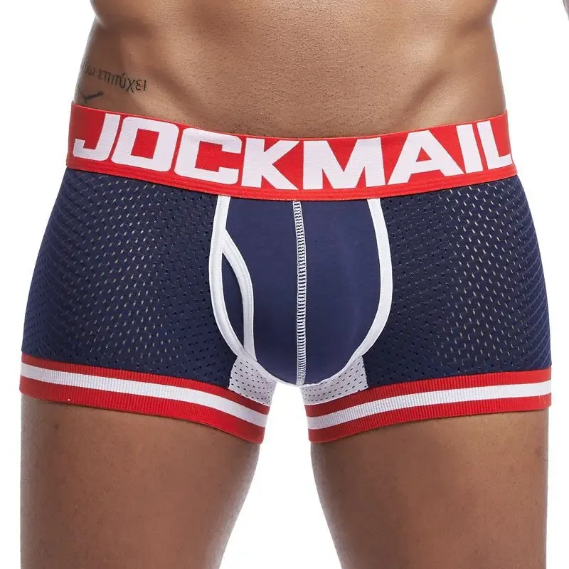 Jockmail Pakaian Dalam Jaring Boxer Pria Celana Pendek Olahraga Nyaman Lembut Bersirkulasi Celana Dalam Pria Dewasa Pakaian Dalam Wanita